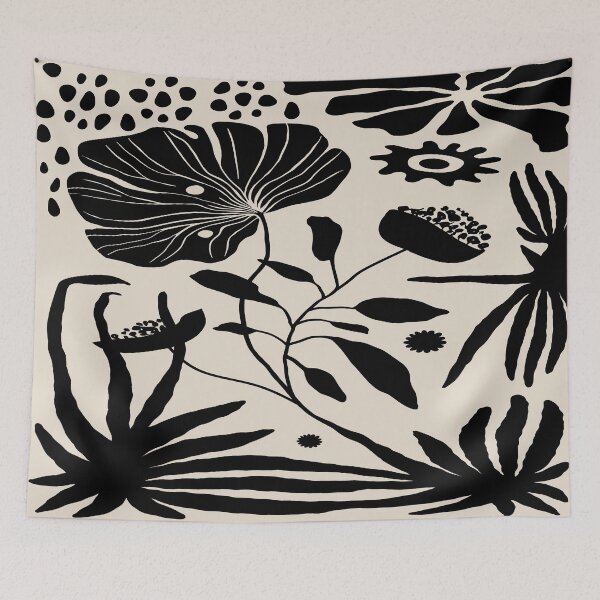 Item preview, Abstract home decorating minimalist flower line art wall poster designed and sold by jayne0524.