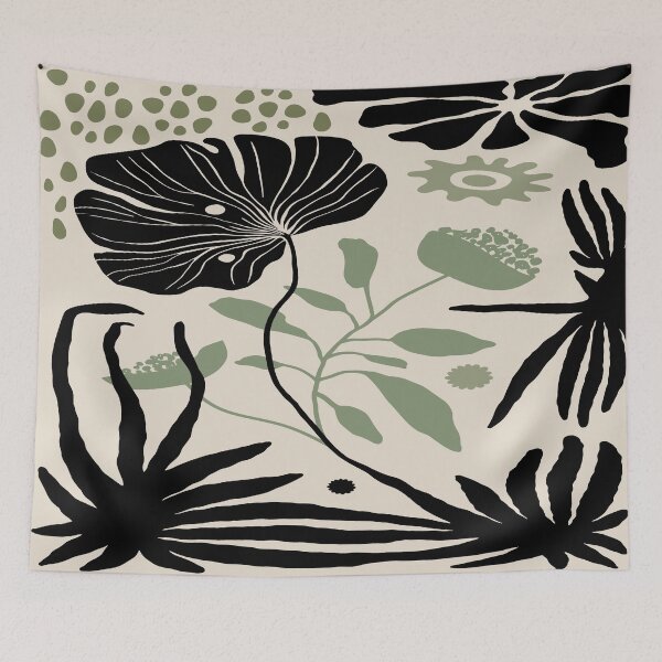 Item preview, Abstract home decorating minimalist flower line art wall poster designed and sold by jayne0524.