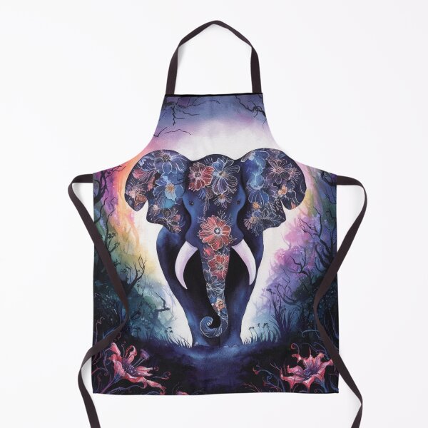 Item preview, Elephant Portrait. abstract elephant, elephant silhouette, floral elephant designed and sold by ElephantVibes.