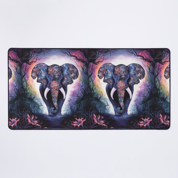 Item preview, Elephant Portrait. abstract elephant, elephant silhouette, floral elephant designed and sold by ElephantVibes.