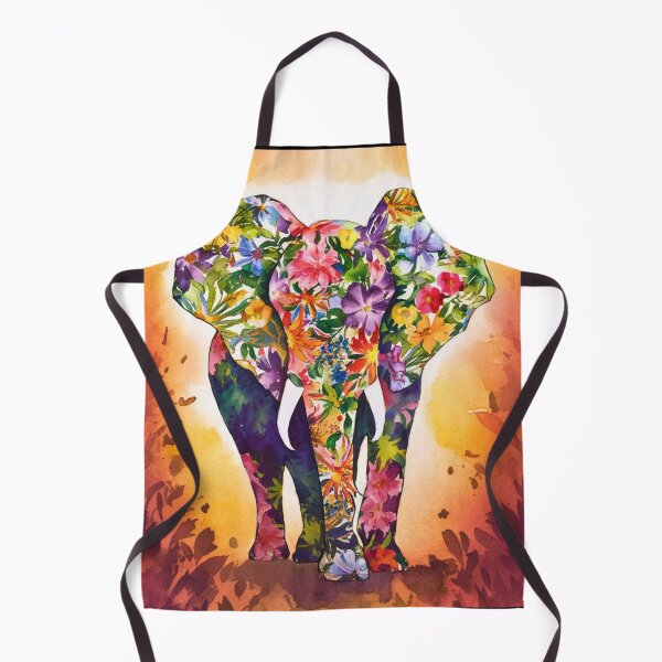 Item preview, Elephant Portrait. abstract elephant, elephant silhouette, floral elephant designed and sold by ElephantVibes.