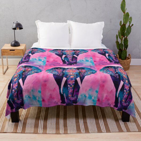 Item preview, Elephant Portrait. abstract elephant, elephant silhouette, floral elephant designed and sold by ElephantVibes.
