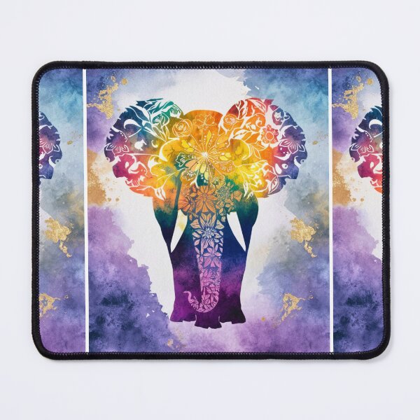 Item preview, Elephant Portrait. abstract elephant, elephant silhouette, floral elephant designed and sold by ElephantVibes.