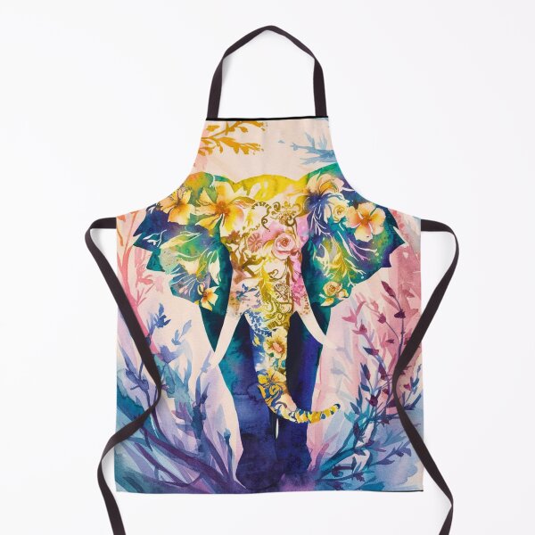 Item preview, Elephant Portrait. abstract elephant, elephant silhouette, floral elephant designed and sold by ElephantVibes.