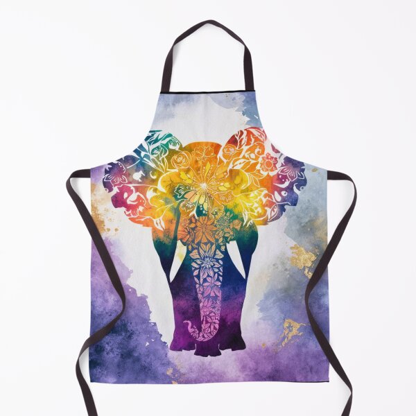 Item preview, Elephant Portrait. abstract elephant, elephant silhouette, floral elephant designed and sold by ElephantVibes.