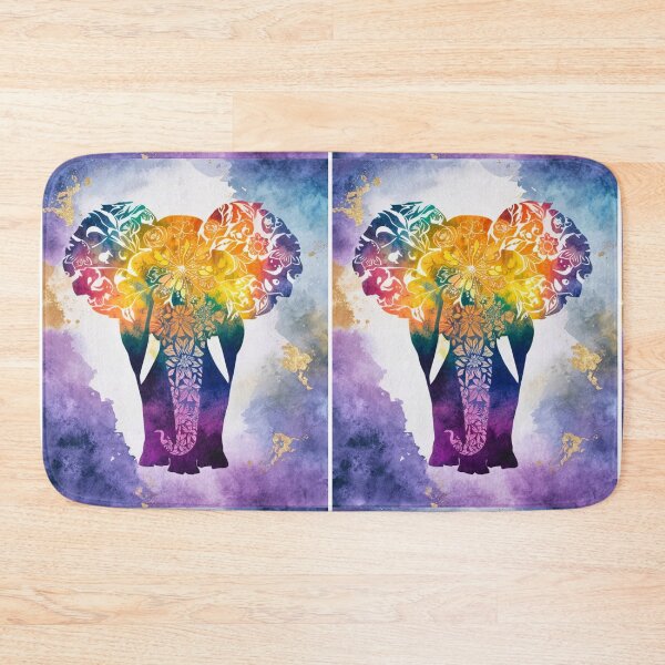 Item preview, Elephant Portrait. abstract elephant, elephant silhouette, floral elephant designed and sold by ElephantVibes.