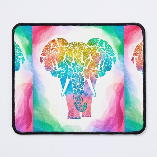 Item preview, Elephant Portrait. abstract elephant, elephant silhouette, floral elephant designed and sold by ElephantVibes.