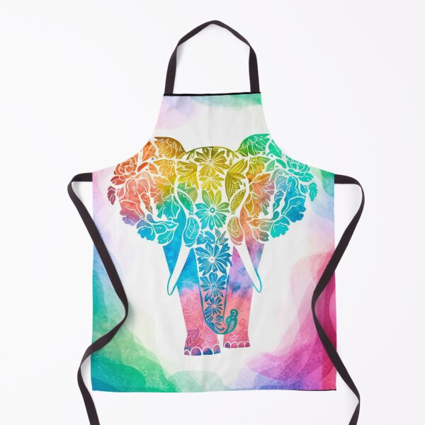 Item preview, Elephant Portrait. abstract elephant, elephant silhouette, floral elephant designed and sold by ElephantVibes.