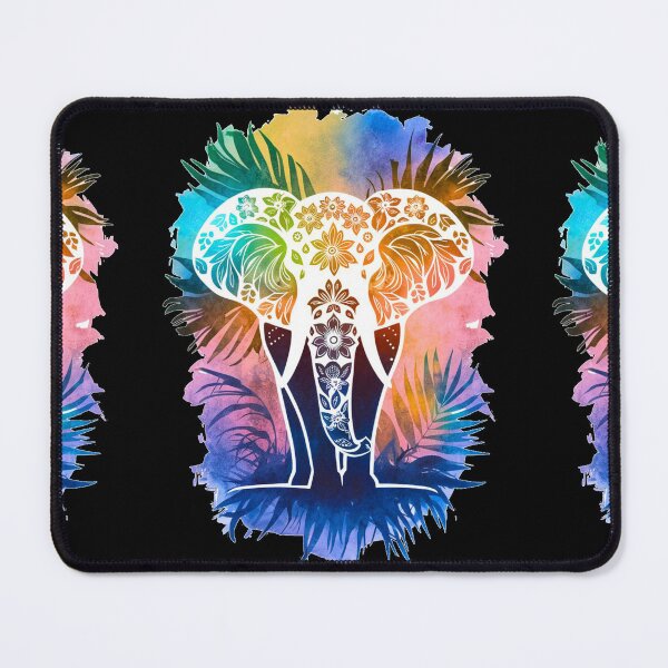Item preview, Elephant Portrait. abstract elephant, elephant silhouette, floral elephant designed and sold by ElephantVibes.