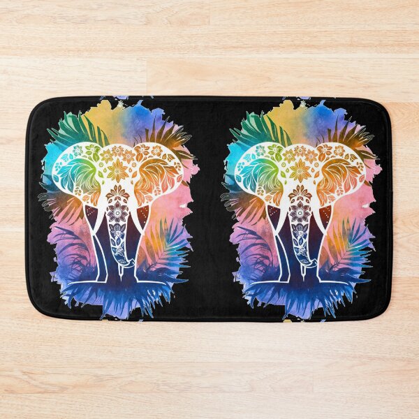 Item preview, Elephant Portrait. abstract elephant, elephant silhouette, floral elephant designed and sold by ElephantVibes.