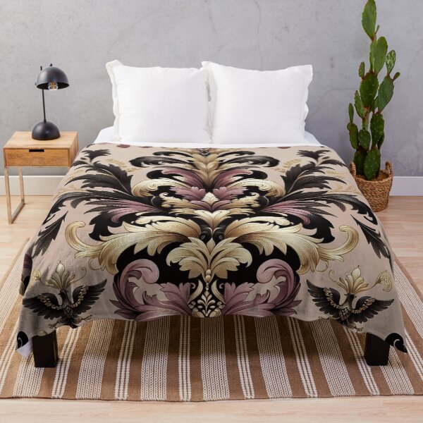 Item preview, Mauve, Gold & Black Damask designed and sold by DesignsByPrnces.