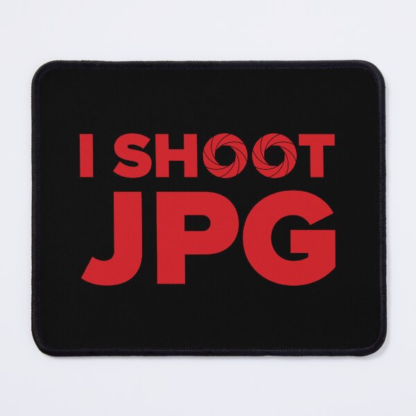 Item preview, I Shoot JPG V1 (Red Text on Black) designed and sold by STUDIO-72.