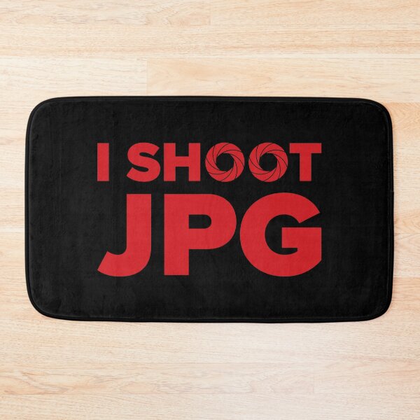 Item preview, I Shoot JPG V1 (Red Text on Black) designed and sold by STUDIO-72.