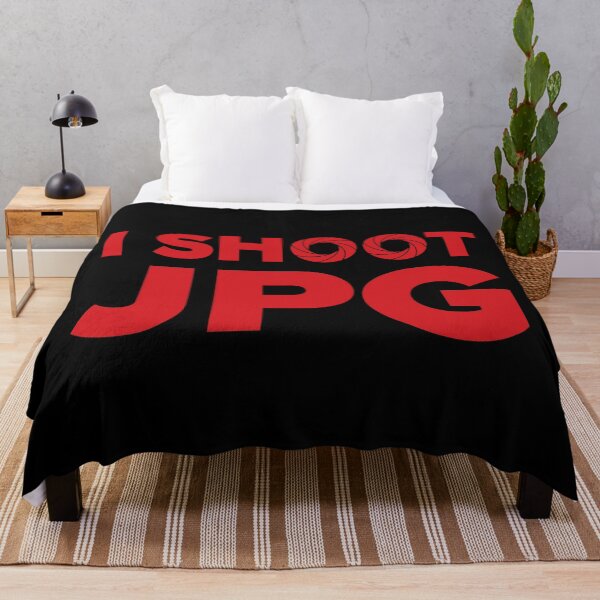 Item preview, I Shoot JPG V1 (Red Text on Black) designed and sold by STUDIO-72.