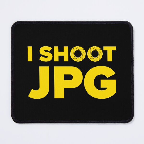 Item preview, I Shoot JPG V1 (Yellow Text on Black) designed and sold by STUDIO-72.