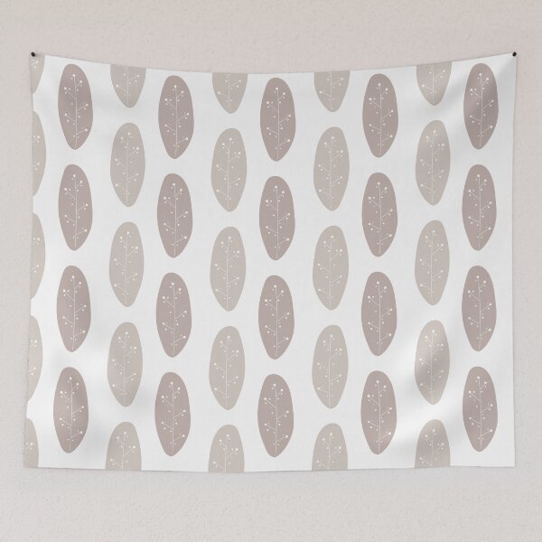 Item preview, Pastel pattern with abstract leaves in Scandinavian style. Light brown leaves designed and sold by Mariana Shymkovych.