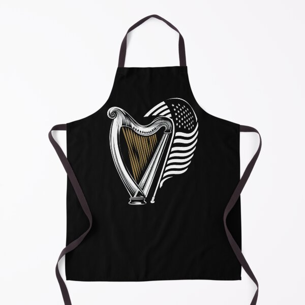 Item preview, Irish American Harp and Flag designed and sold by REAL IRISH GIFTS.
