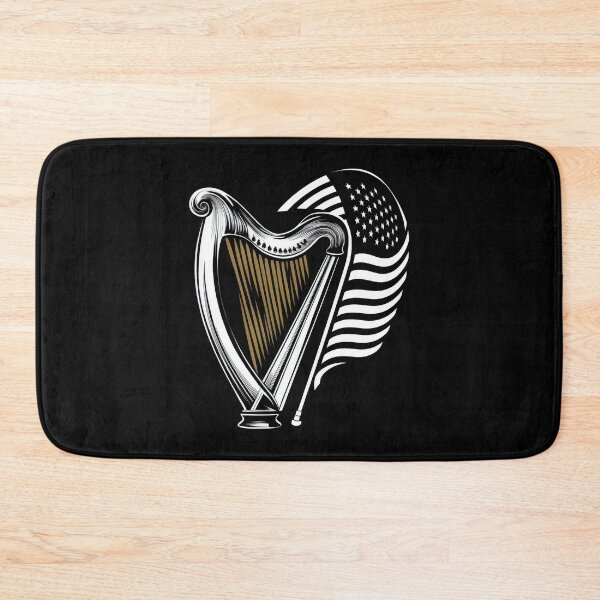 Item preview, Irish American Harp and Flag designed and sold by REAL IRISH GIFTS.