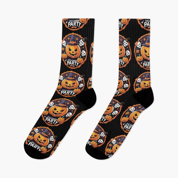 Item preview, Funny Halloween Party large pumpkin with hat surrounded by pumpkins and skulls. designed and sold by Giulivo Store Graphic.