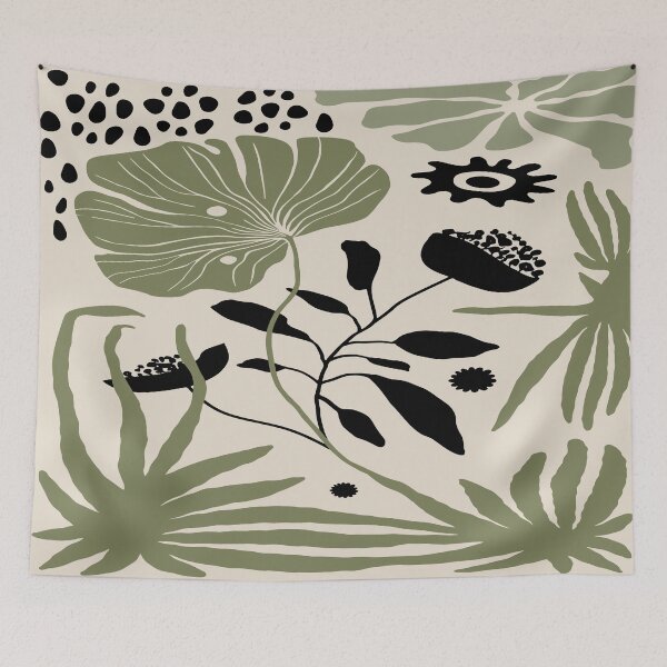 Item preview, Abstract home decorating minimalist flower line art wall poster designed and sold by jayne0524.