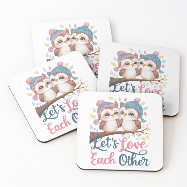 Item preview, Let's Love Each Other, Two Loving Owls Art designed and sold by Faithloveshop.