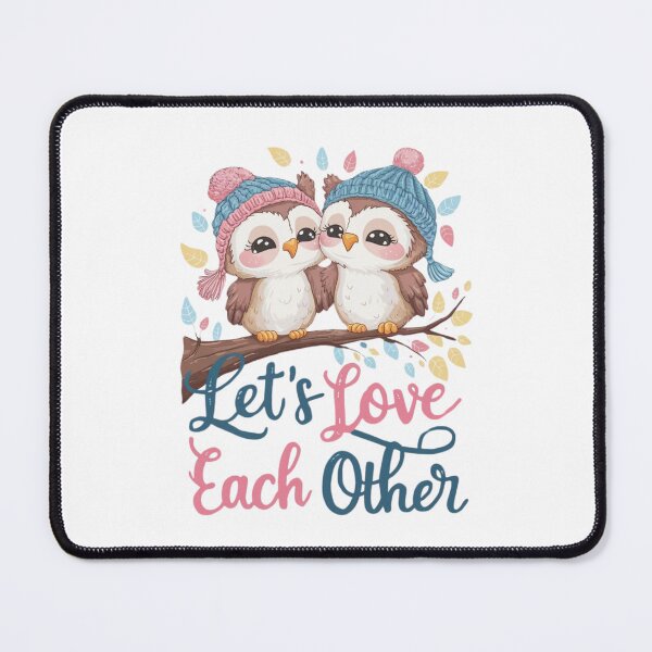 Item preview, Let's Love Each Other, Two Loving Owls Art designed and sold by Faithloveshop.