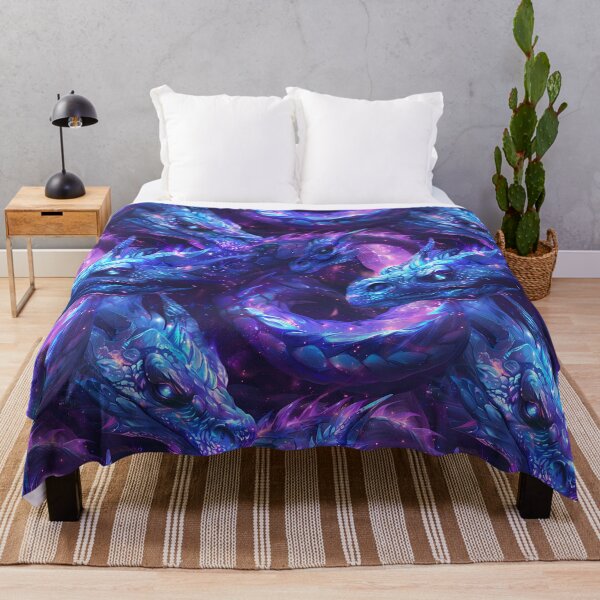 Item preview, Purple and blue dragons pattern - fantasy dark academia aesthetic - mythical creature designed and sold by Fantasy Cache.