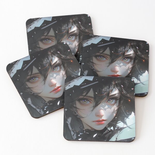 Item preview, Dark Intense Enigmatic Whispers Anime Girl designed and sold by bubblegoth.