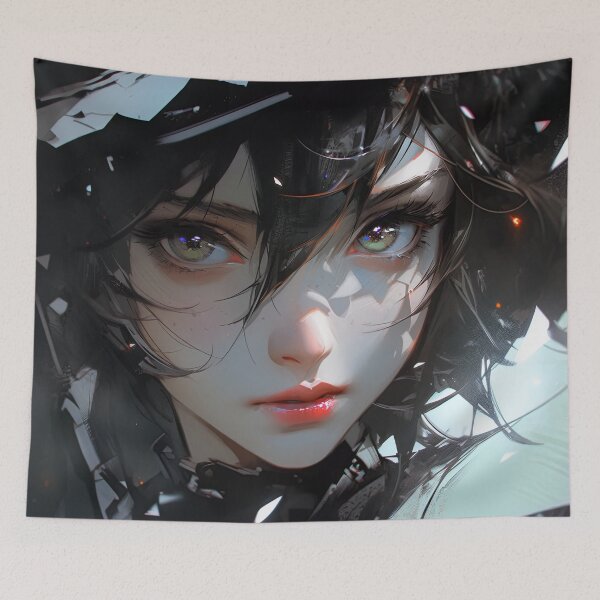 Item preview, Dark Intense Enigmatic Whispers Anime Girl designed and sold by bubblegoth.