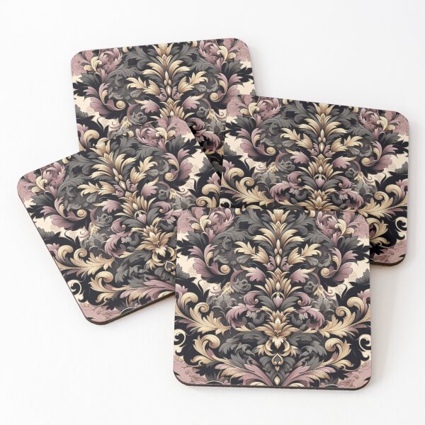 Item preview, Mauve, Gold & Black Damask designed and sold by DesignsByPrnces.