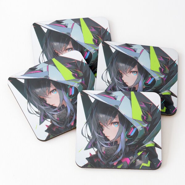 Item preview, Futuristic Neon Visor Anime Girl designed and sold by bubblegoth.