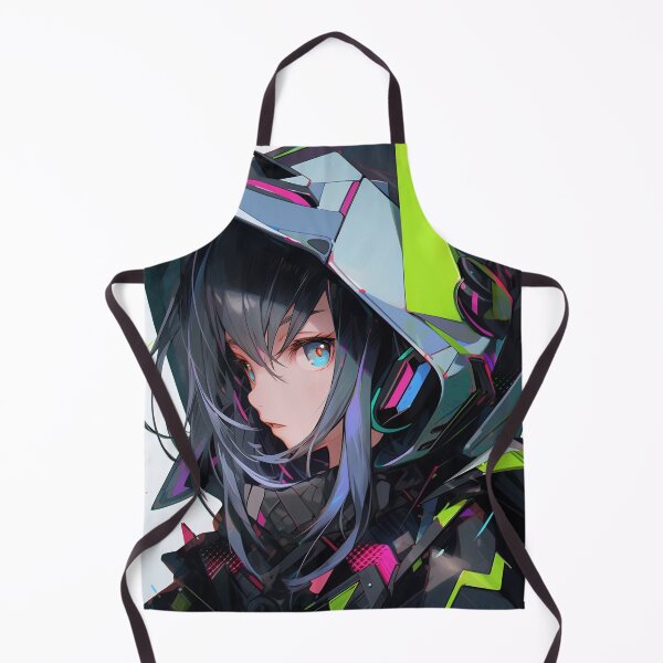 Item preview, Futuristic Neon Visor Anime Girl designed and sold by bubblegoth.