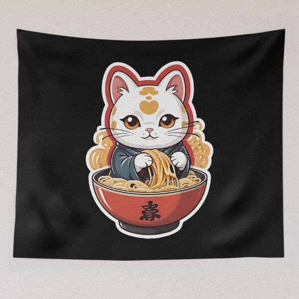 Item preview, Fideos Ramen Maneki Neko designed and sold by LiscaGraphicArt.