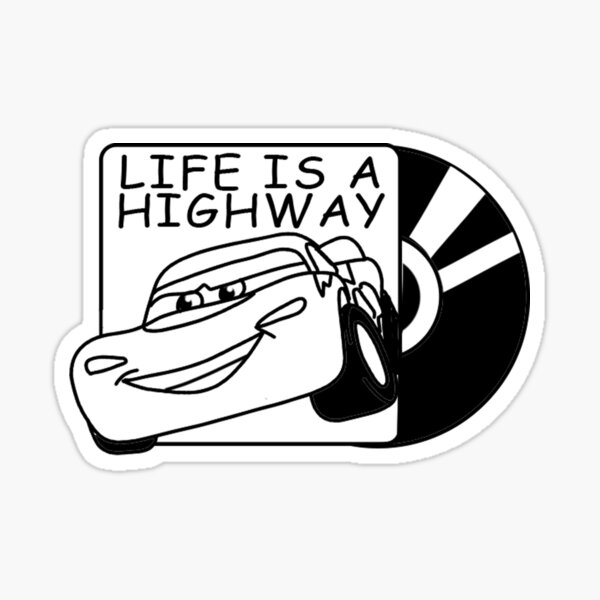 Item preview, Life is a Highway Lightning Mcqueen designed and sold by MonkiFlipp.