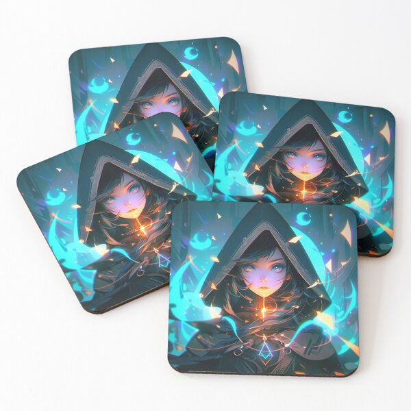 Item preview, Mystical Hooded Spellbound Enchantress Anime Girl designed and sold by bubblegoth.
