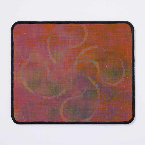 Item preview, worn lauburu in reds designed and sold by Javier Arizabalo Garcia.