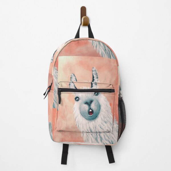 Item preview, Stunned and surprised llama on dusty rose designed and sold by norascorner.