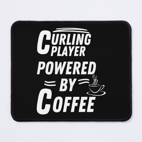 Item preview, Curling player powered by coffee designed and sold by annoying-shirts.
