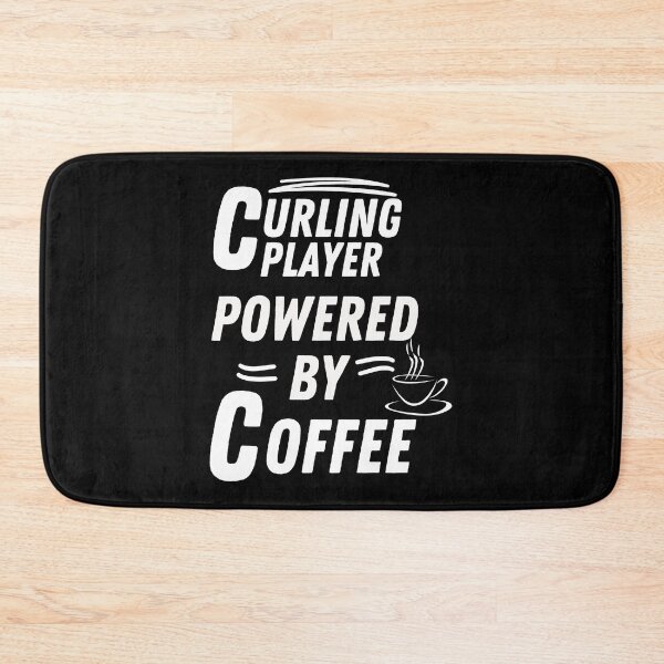 Item preview, Curling player powered by coffee designed and sold by annoying-shirts.
