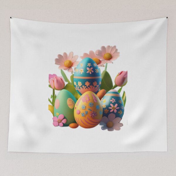 Item preview, easter colored eggs with flowers designed and sold by Expressions-Sel.