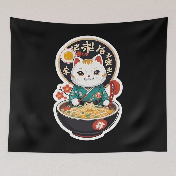 Item preview, Fideos Ramen Maneki Neko designed and sold by LiscaGraphicArt.