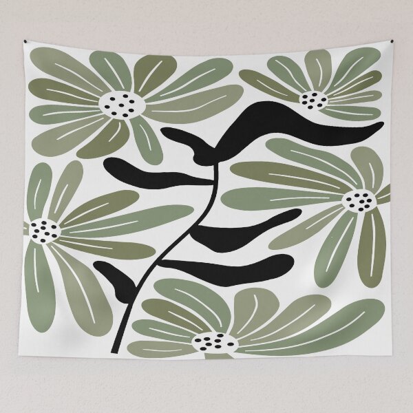 Item preview, Abstract home decorating minimalist flower line art wall poster designed and sold by jayne0524.