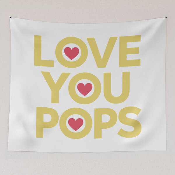 Item preview, Love You, Pops! Sleek Father's Day Typography Art - Modern Design designed and sold by HahaHandlesHub.