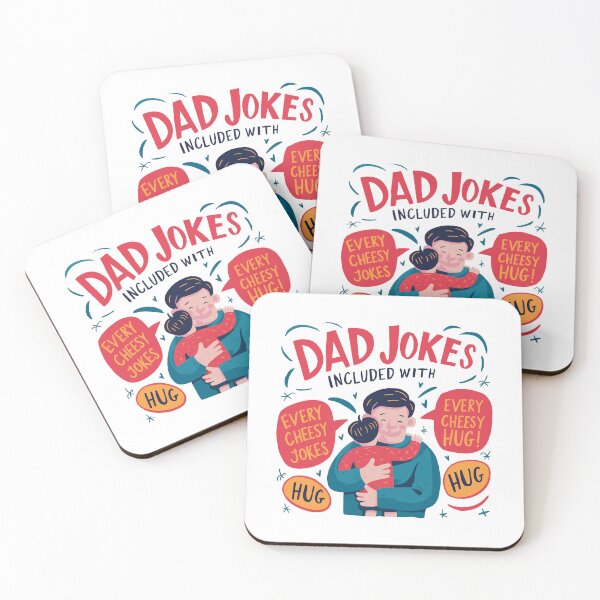 Item preview, Dad Jokes and Hugs: Heartwarming Father's Day Illustration - Playful Typography designed and sold by HahaHandlesHub.