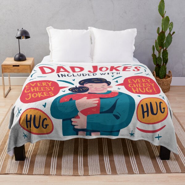 Item preview, Dad Jokes and Hugs: Heartwarming Father's Day Illustration - Playful Typography designed and sold by HahaHandlesHub.