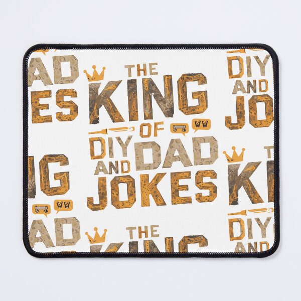 Item preview, The King of DIY and Dad Jokes: Father's Day Typography Illustration designed and sold by HahaHandlesHub.