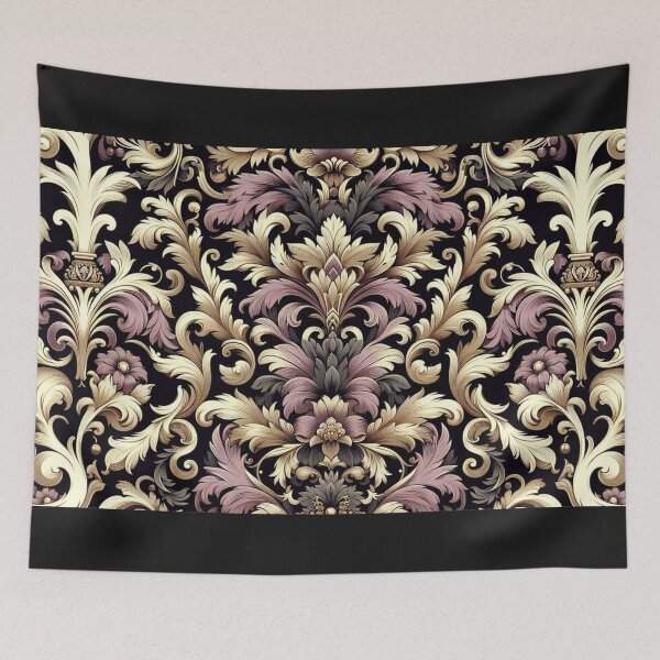 Item preview, Mauve, Gold & Black Damask designed and sold by DesignsByPrnces.