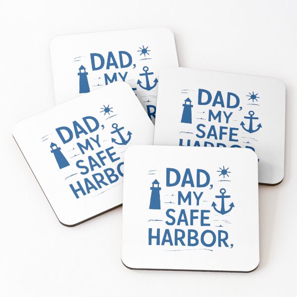 Item preview, Dad, My Safe Harbor: Serene Father's Day Typography Illustration designed and sold by HahaHandlesHub.