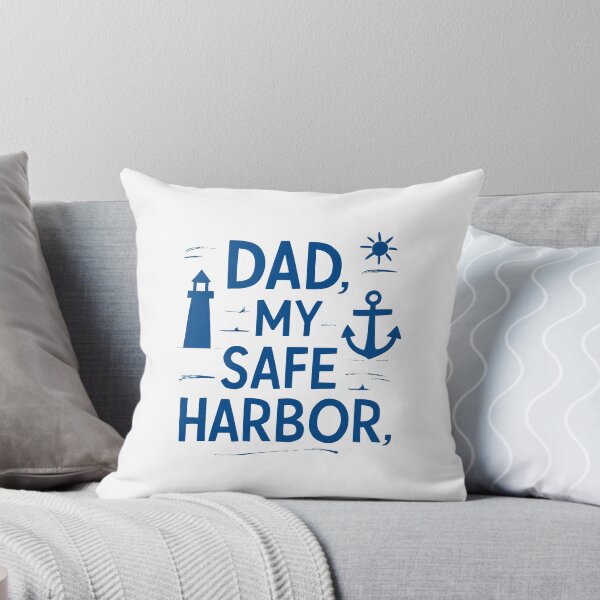 Item preview, Dad, My Safe Harbor: Serene Father's Day Typography Illustration designed and sold by HahaHandlesHub.