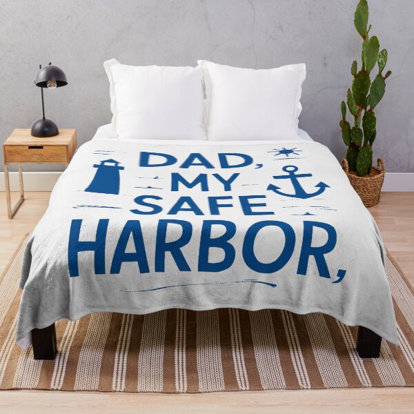 Item preview, Dad, My Safe Harbor: Serene Father's Day Typography Illustration designed and sold by HahaHandlesHub.